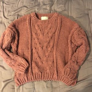 Pink knit sweater